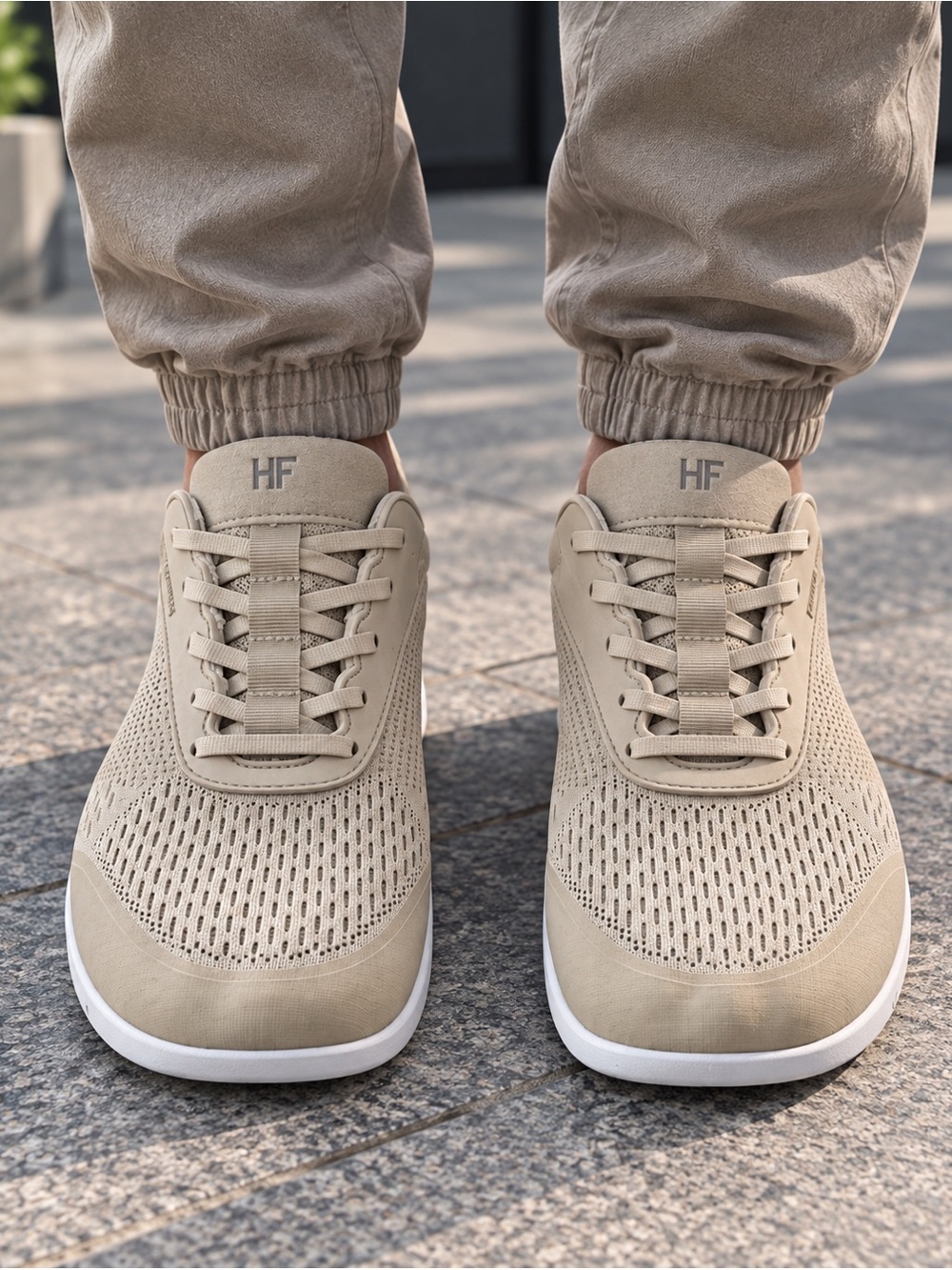 HIKE FOOTWEAR Healthy Freedom Barefoot Shoes Beige Men 8-8.5 Women 10-10.5